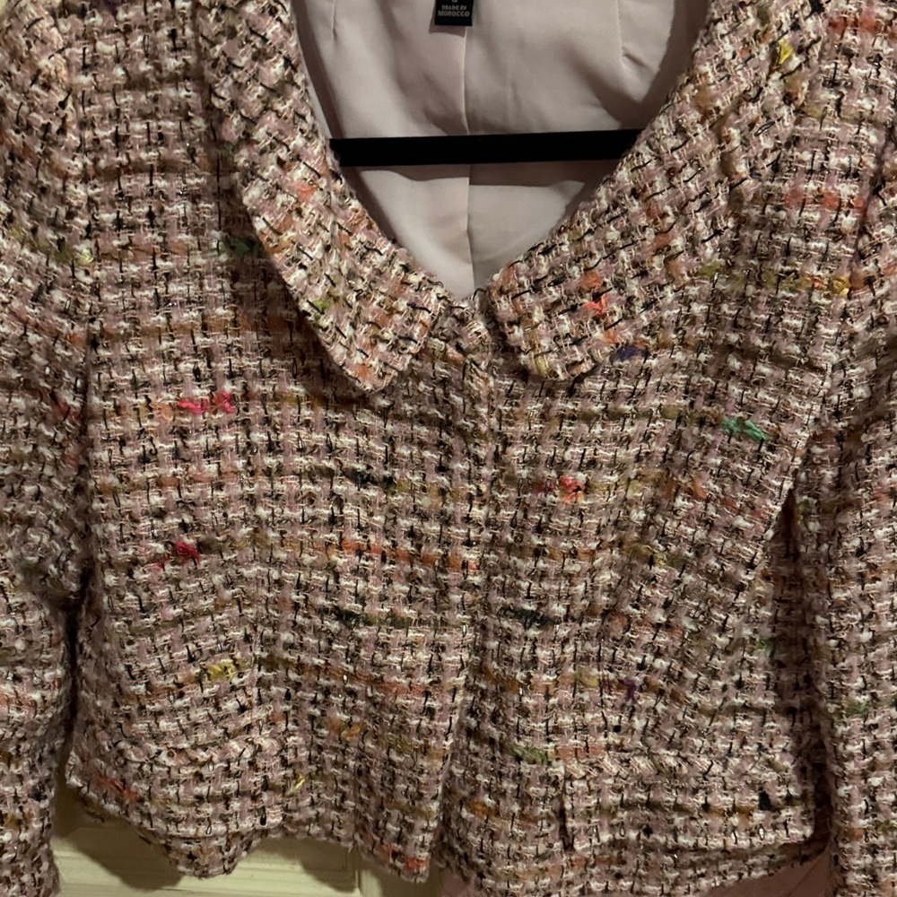 Ann Taylor Multicolor Tweed Suit. Jacket & Skirt - Picture 5 of 6